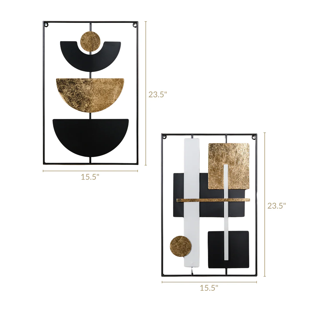 Concept Art Abstract Metal Wall Decor Set Of 2 23x15 Inch - Image 7