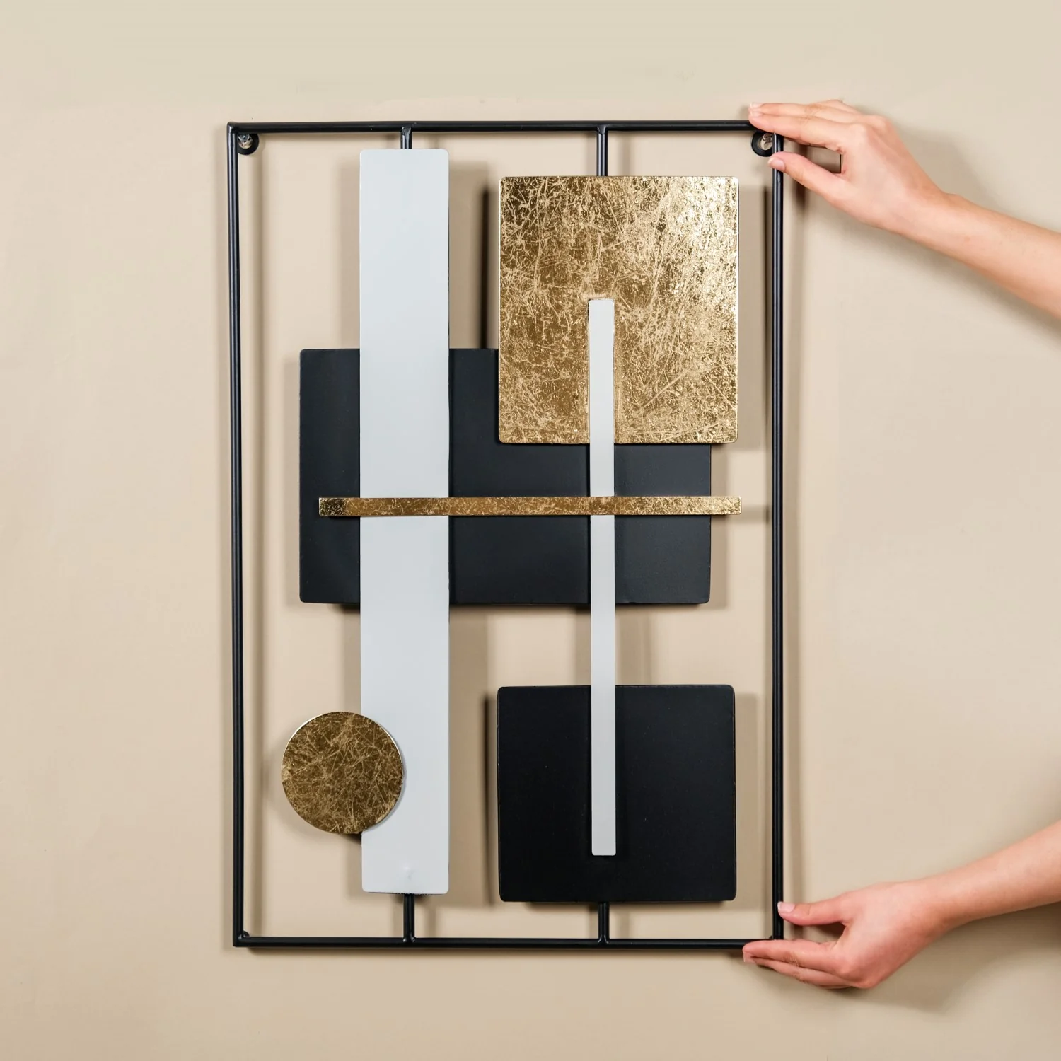 Contemporary Art Design Metal Wall Decor 23x15 Inch - Image 2