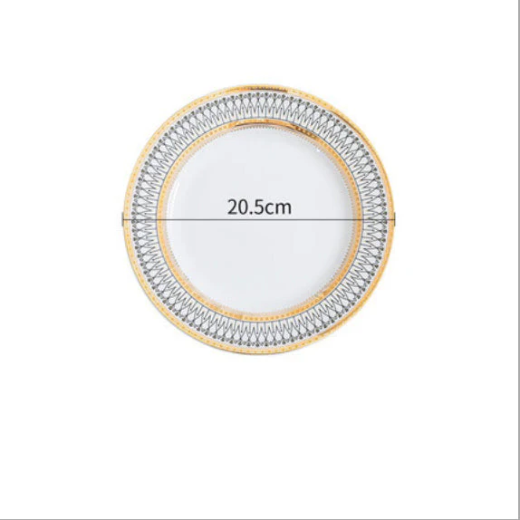 Gold Detailed Glam Quarter Plate 8 Inch - Image 6