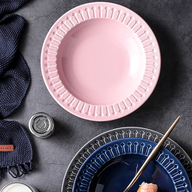 Royal Pasta Plate Pink 9 Inch - Image 2