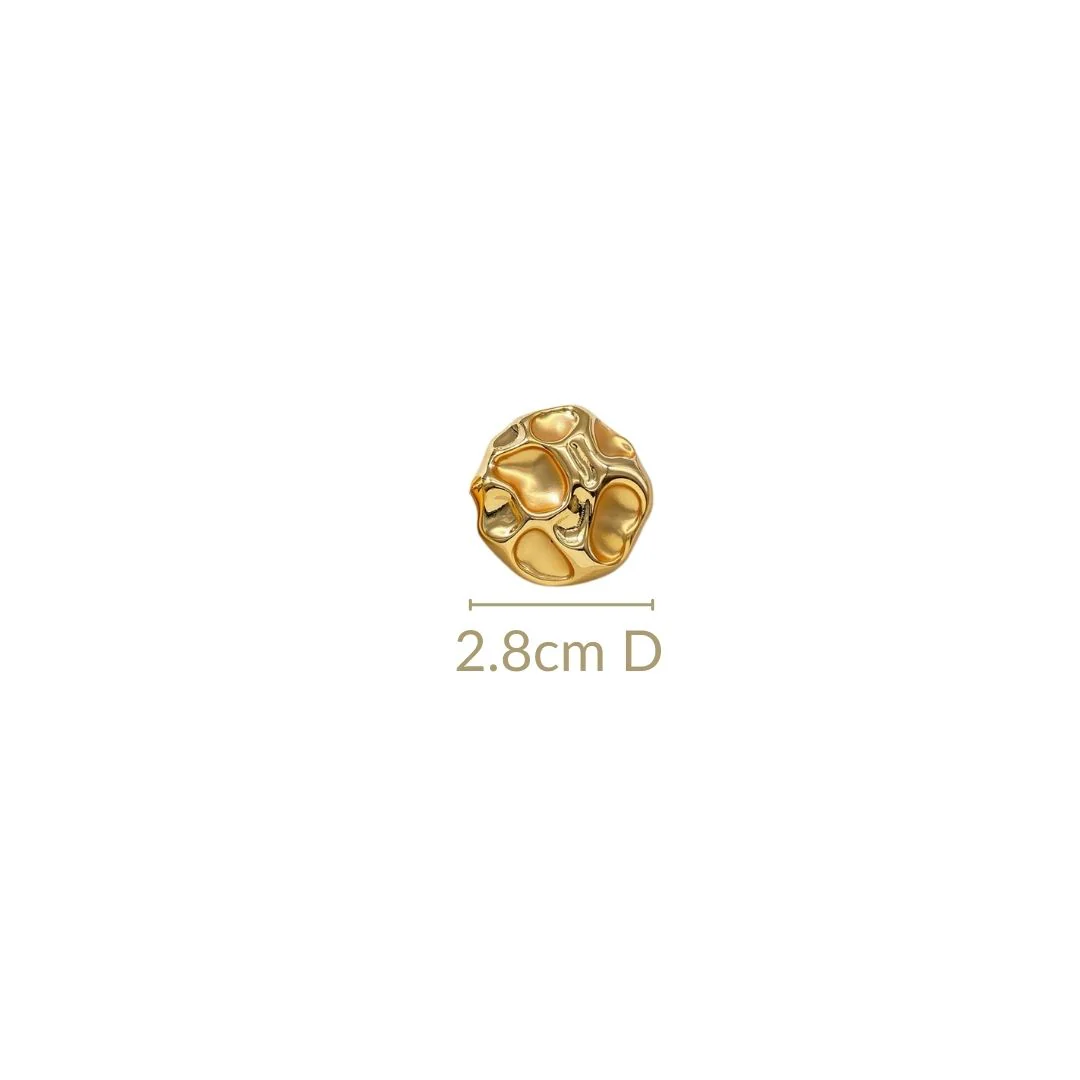 Cosmic Craters Studs Gold - Image 3