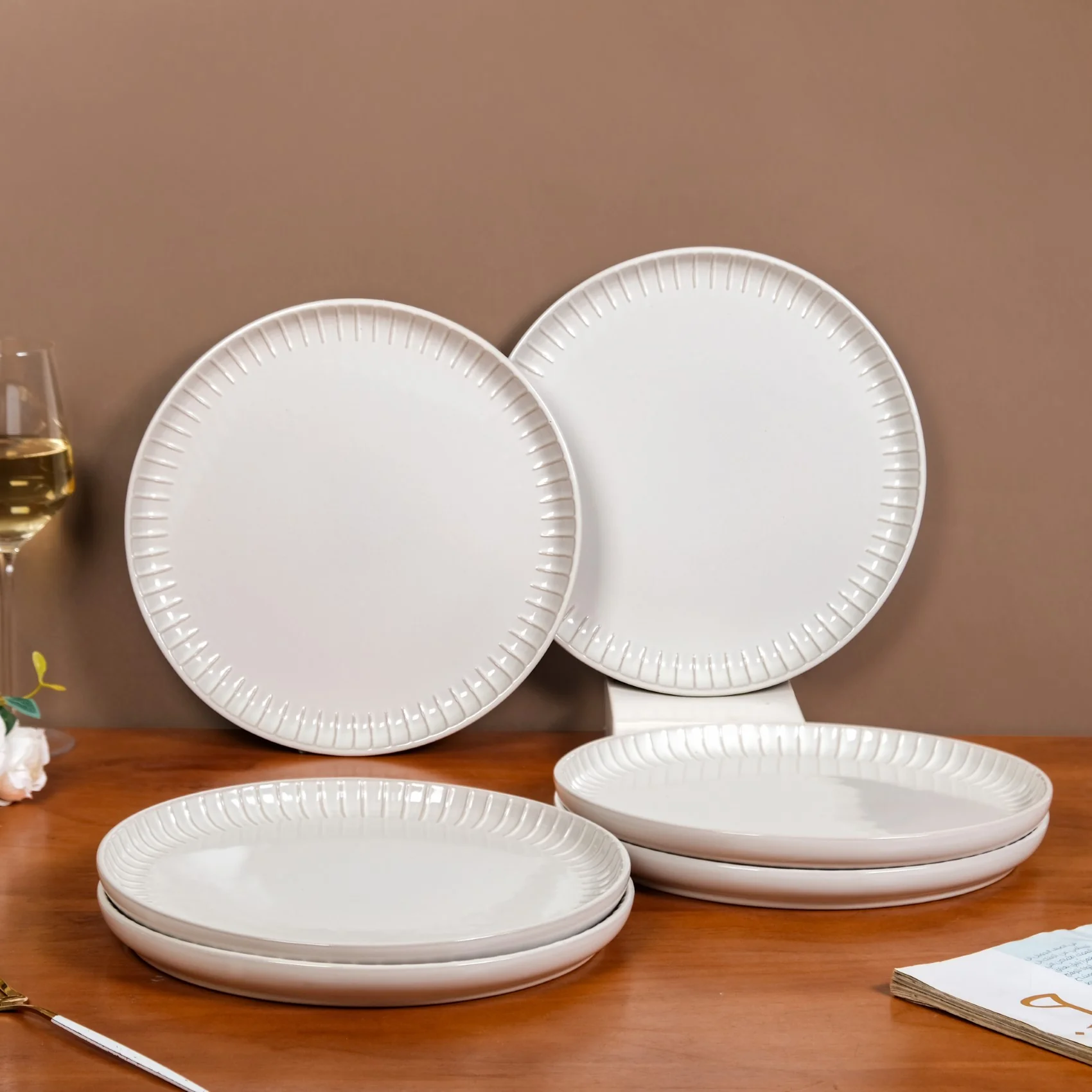Costola Pure White 16 Piece Dinner Set For 6 - Image 7