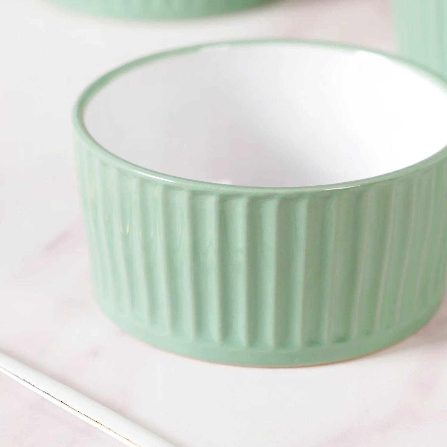 Cresta Ceramic Snack Bowl Set Of 6 Green 400ml - Image 8