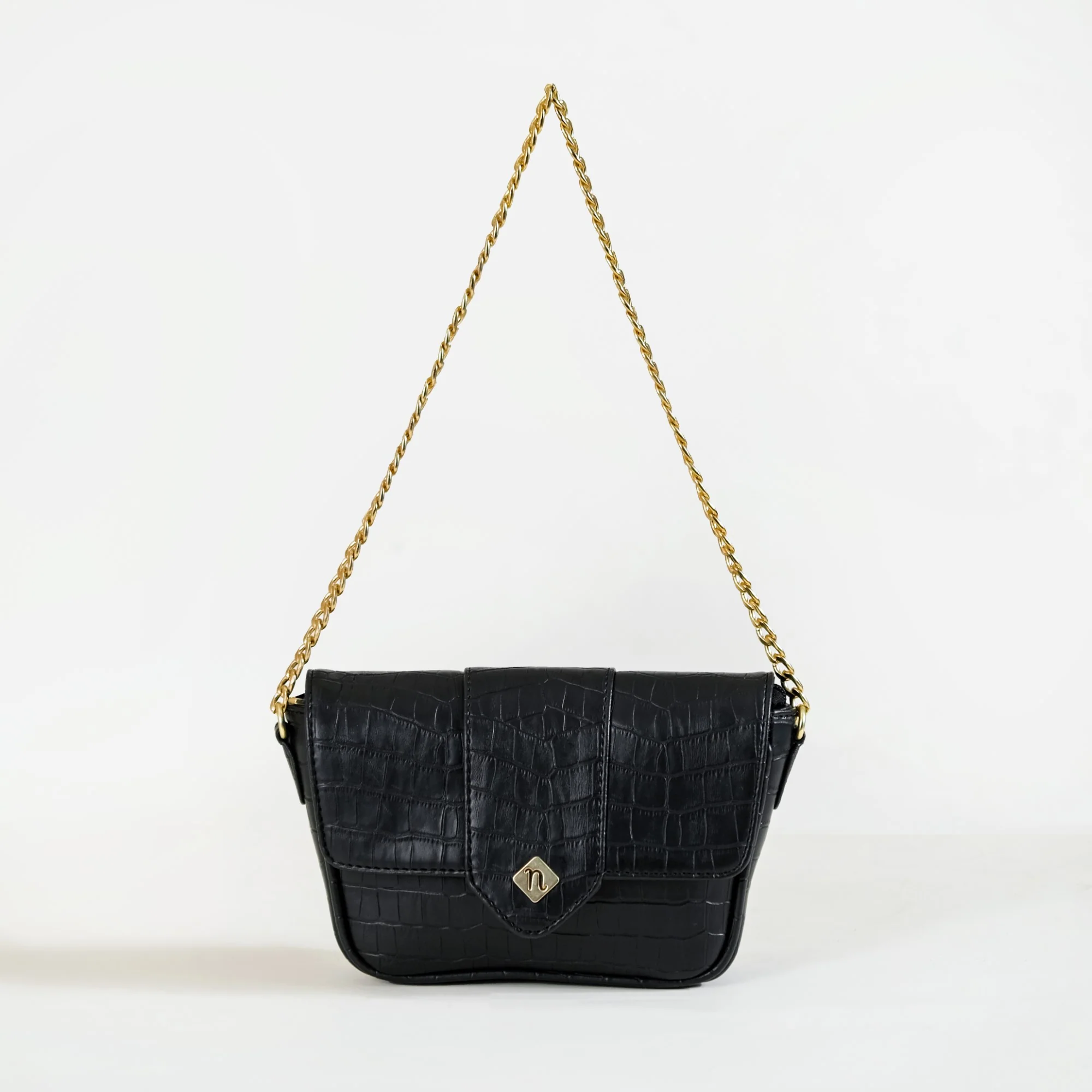 Croco Go-To Outing Bag Black - Image 10