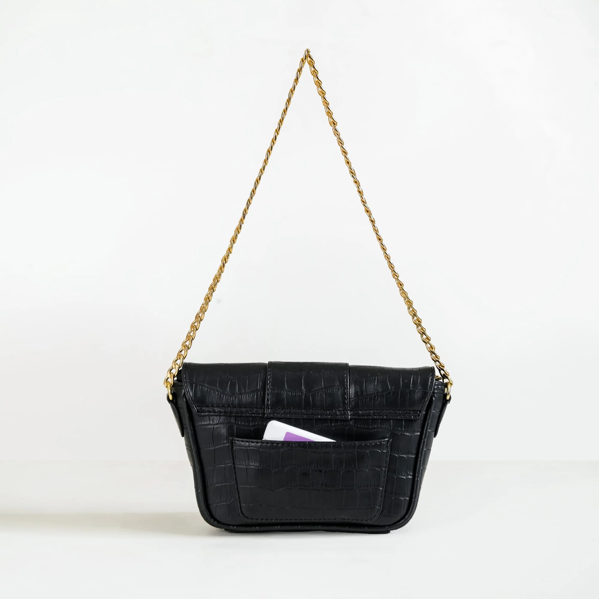 Croco Go-To Outing Bag Black - Image 12