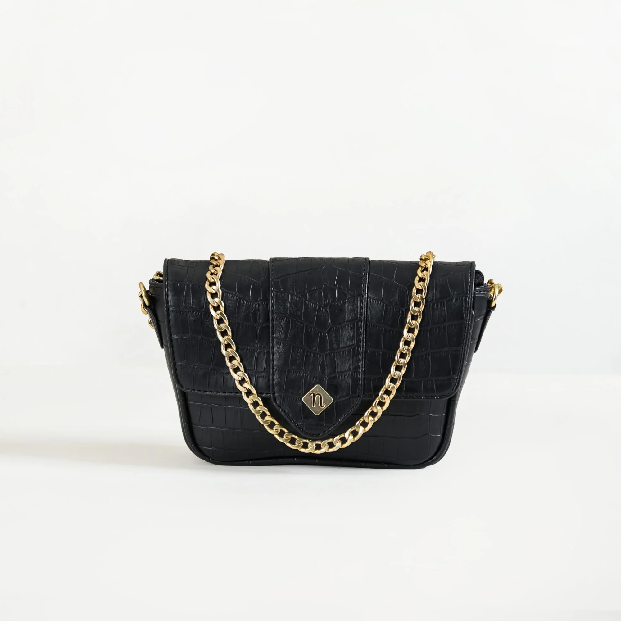 Croco Go-To Outing Bag Black - Image 5
