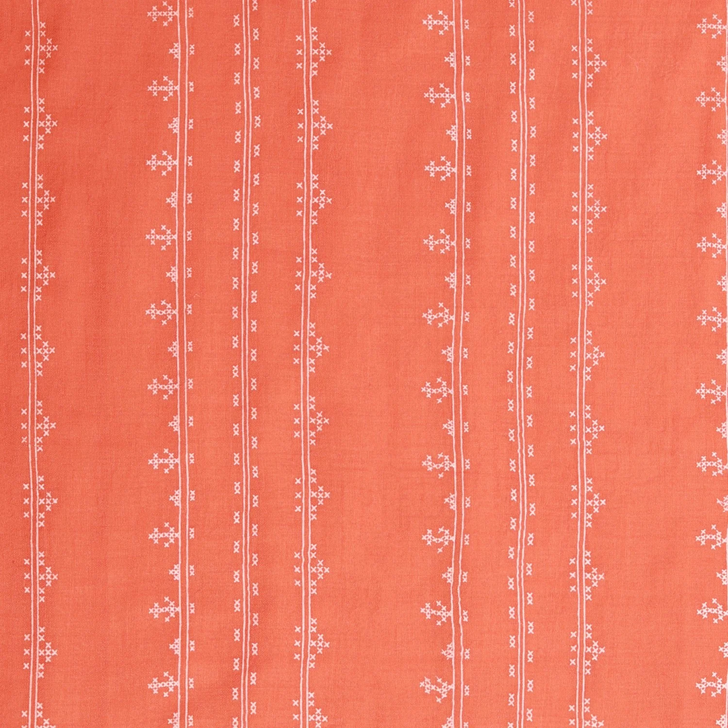 Cross Stitch Scarf With Tassels Orange - Image 6