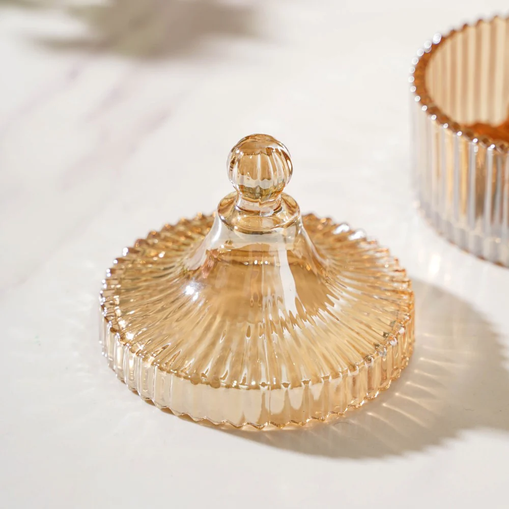 Crystal Glass Amber Luxury Jar 250 ml - Image 13
