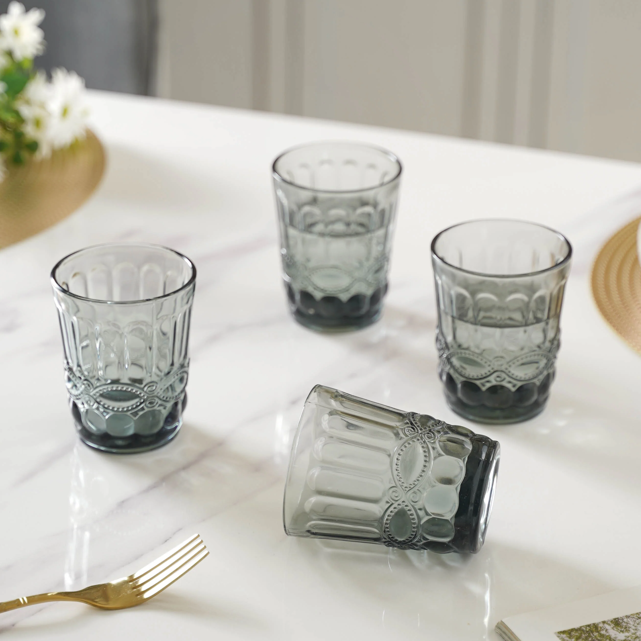 Crystal Glass Water Cup Set of 4 - Image 3