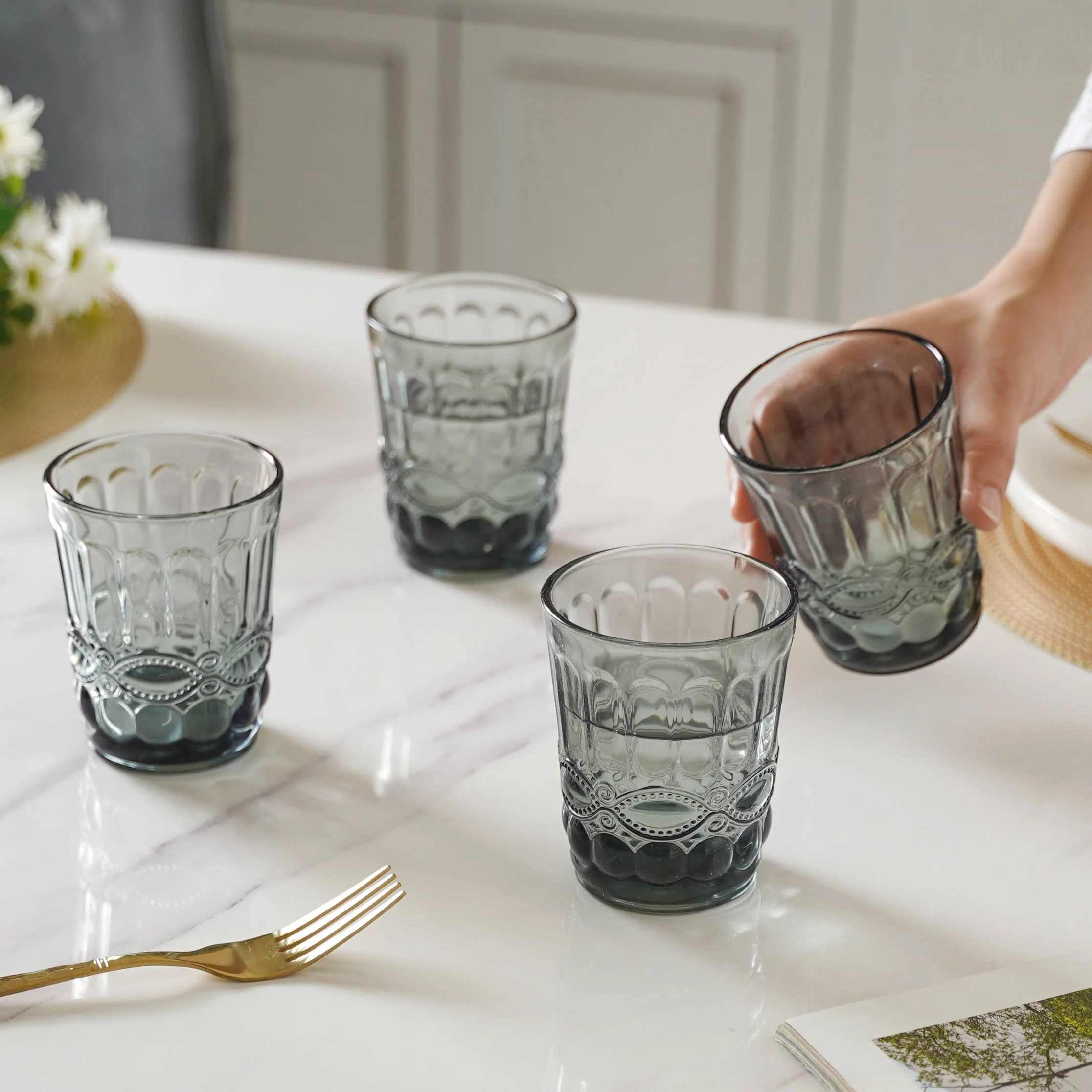 Crystal Glass Water Cup Set of 4 - Image 5