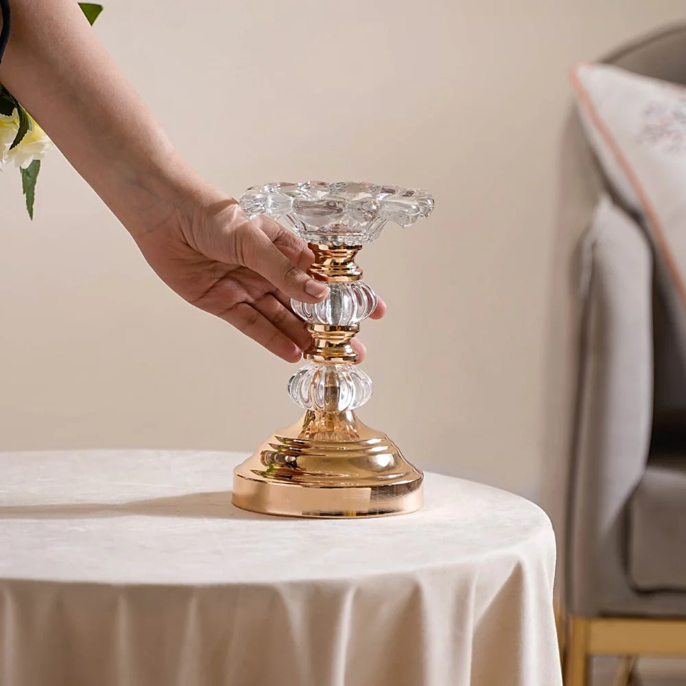 Crystal Luxury Candle Stand Set Of 2 - Image 4