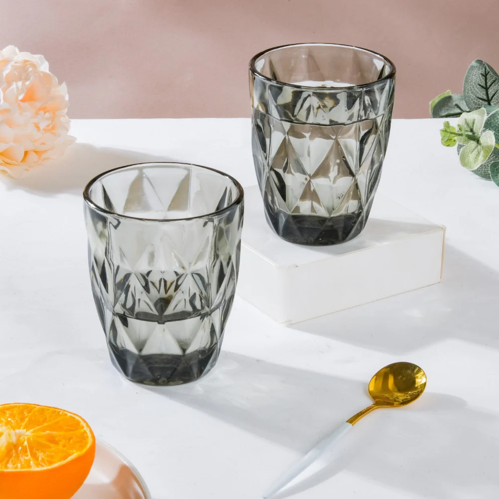 Crystal Tumbler Grey Small Set Of 6 250 ml - Image 11