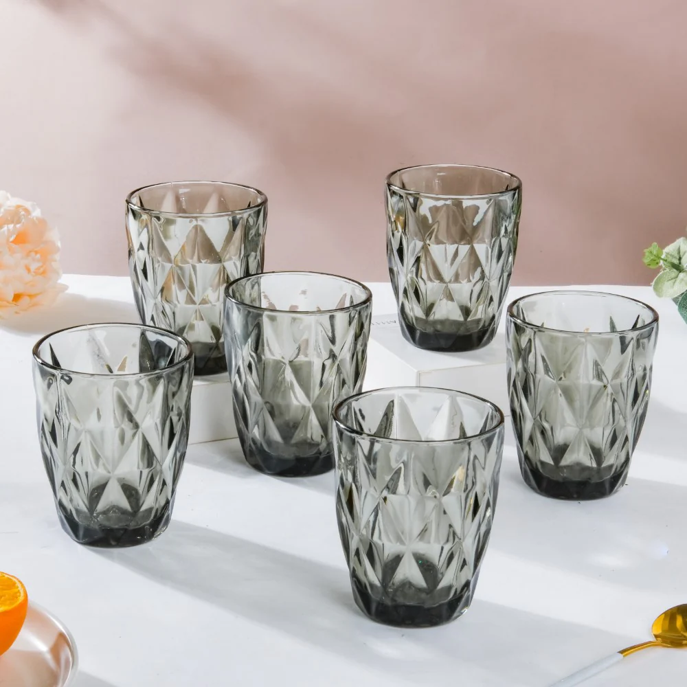 Crystal Tumbler Grey Small Set Of 6 250 ml - Image 3
