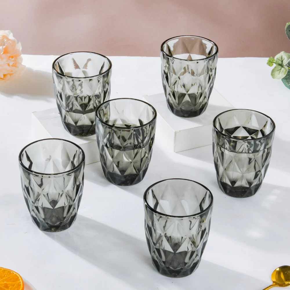 Crystal Tumbler Grey Small Set Of 6 250 ml - Image 6