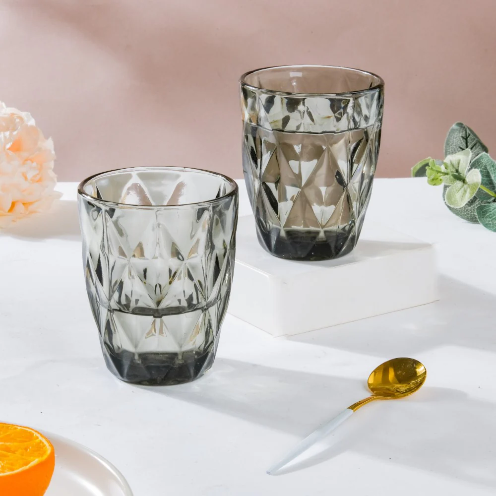 Crystal Tumbler Grey Small Set Of 6 250 ml - Image 7
