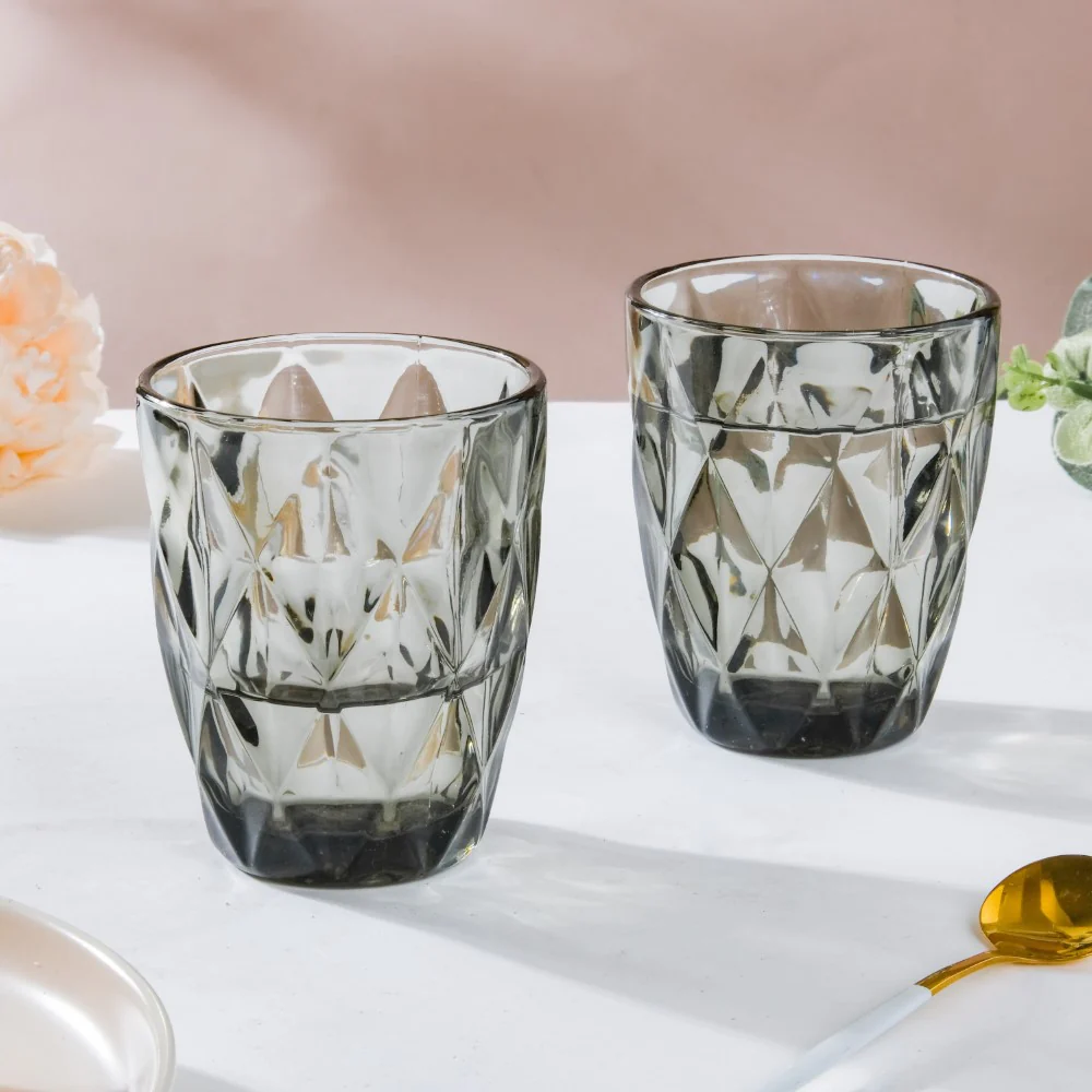 Crystal Tumbler Grey Small Set Of 6 250 ml - Image 9