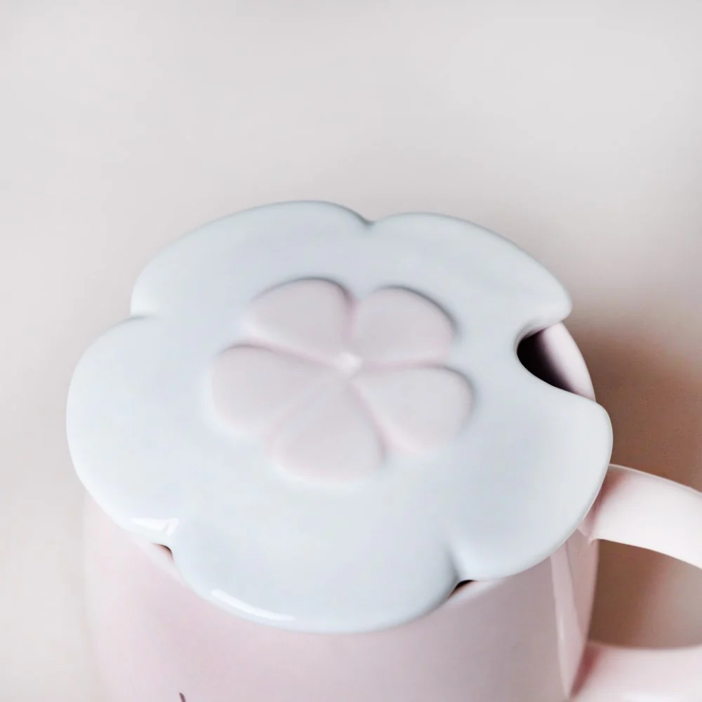 Cup With Flower Plate Pink 360 ml - Image 7