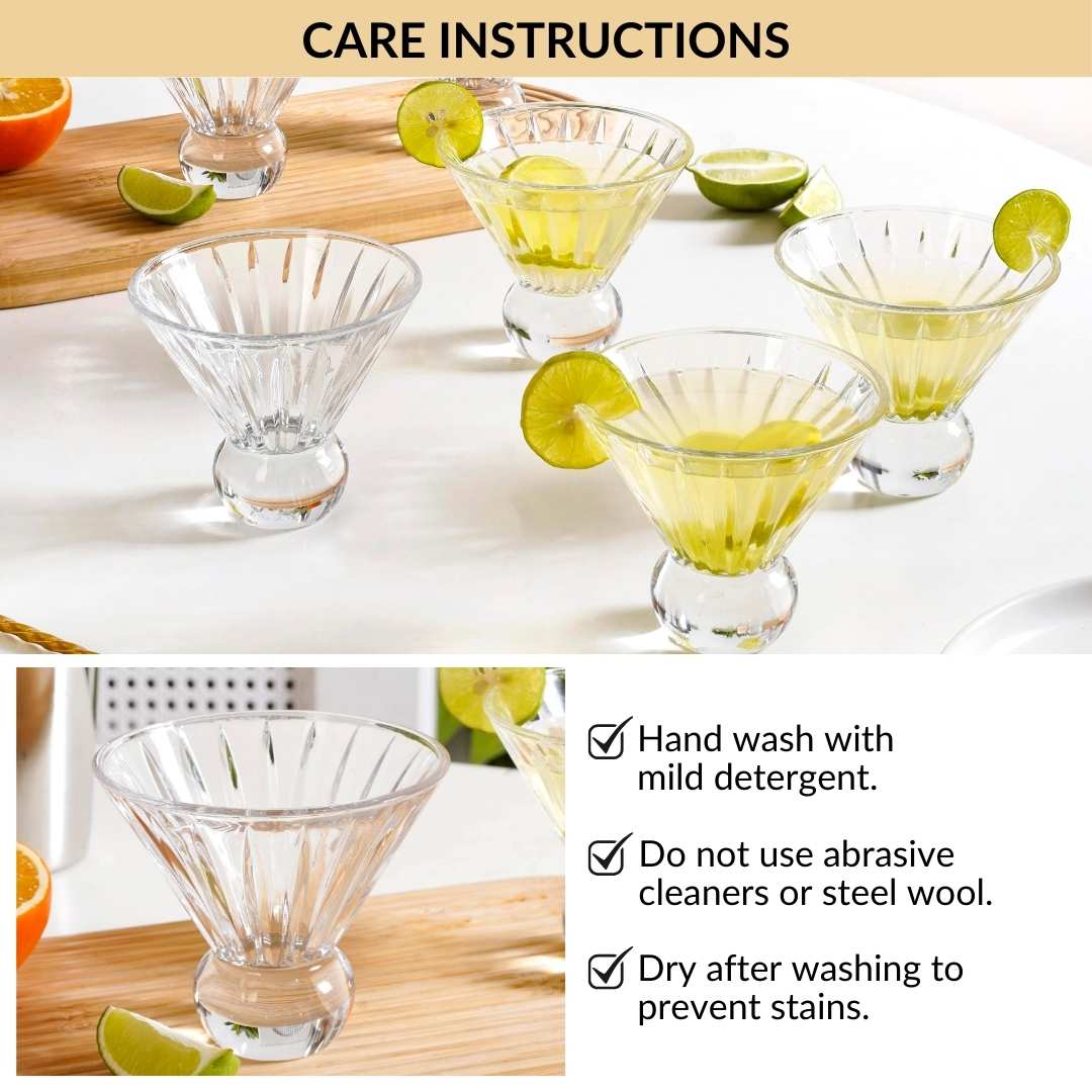 Cut Glass Ball Cocktail Glass Set Of 6 180ml - Image 7
