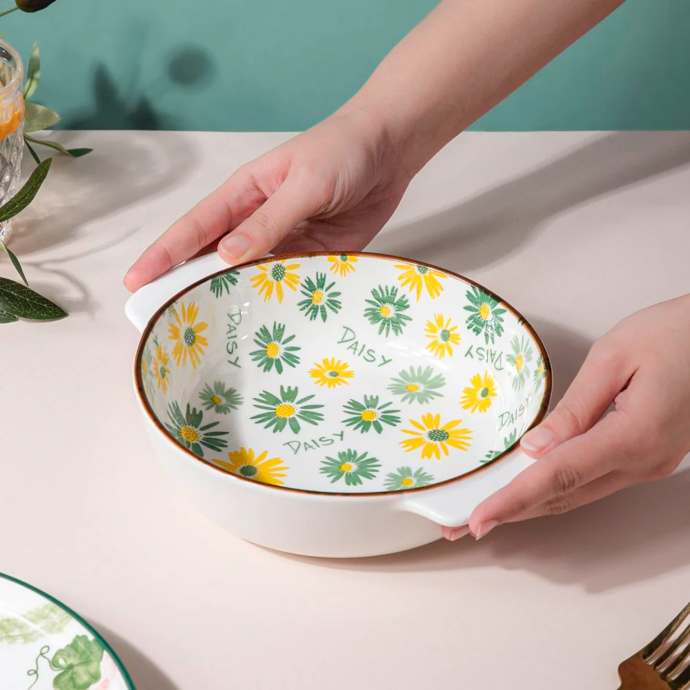 Daisy Baking Bowl With Handles 7.5 Inch 500 ml - Image 2