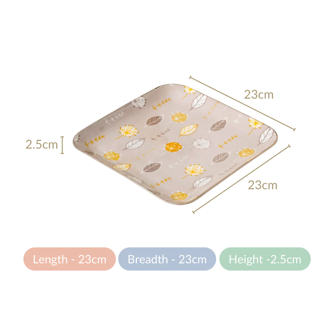 Dandelion Square Dinner Plates Set Of 4 9x9 Inch - Image 6