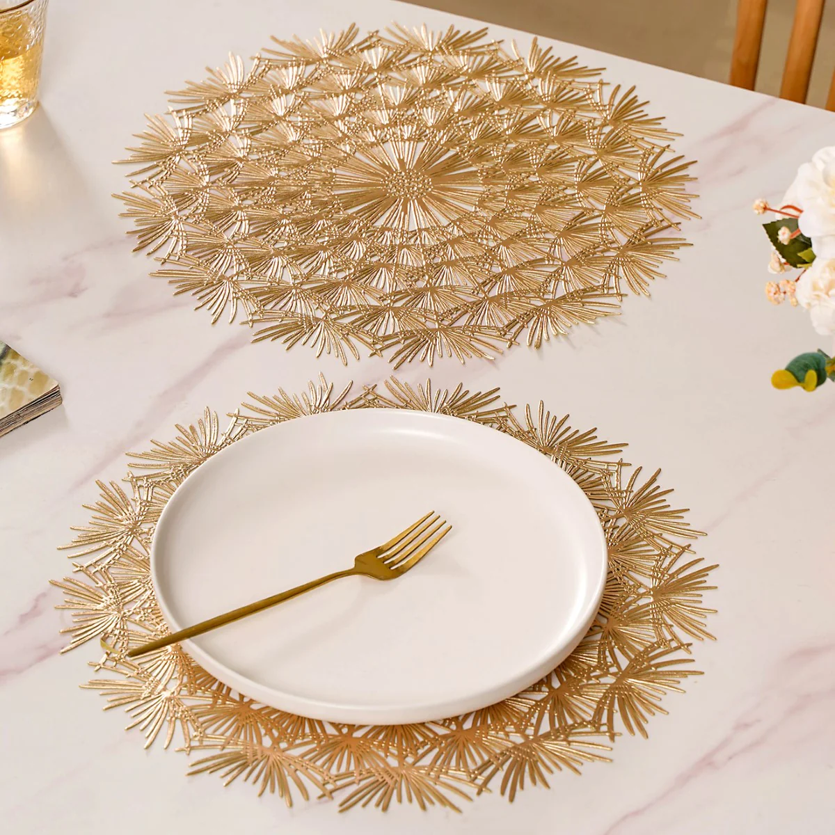 Dandelion Table Mat Set Of 6 Gold - Image 12