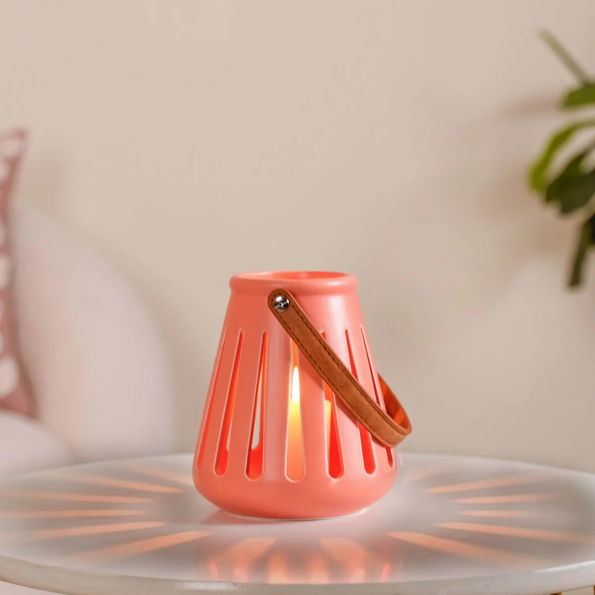 Decor Lantern Coral Red Set of 2 - Image 11