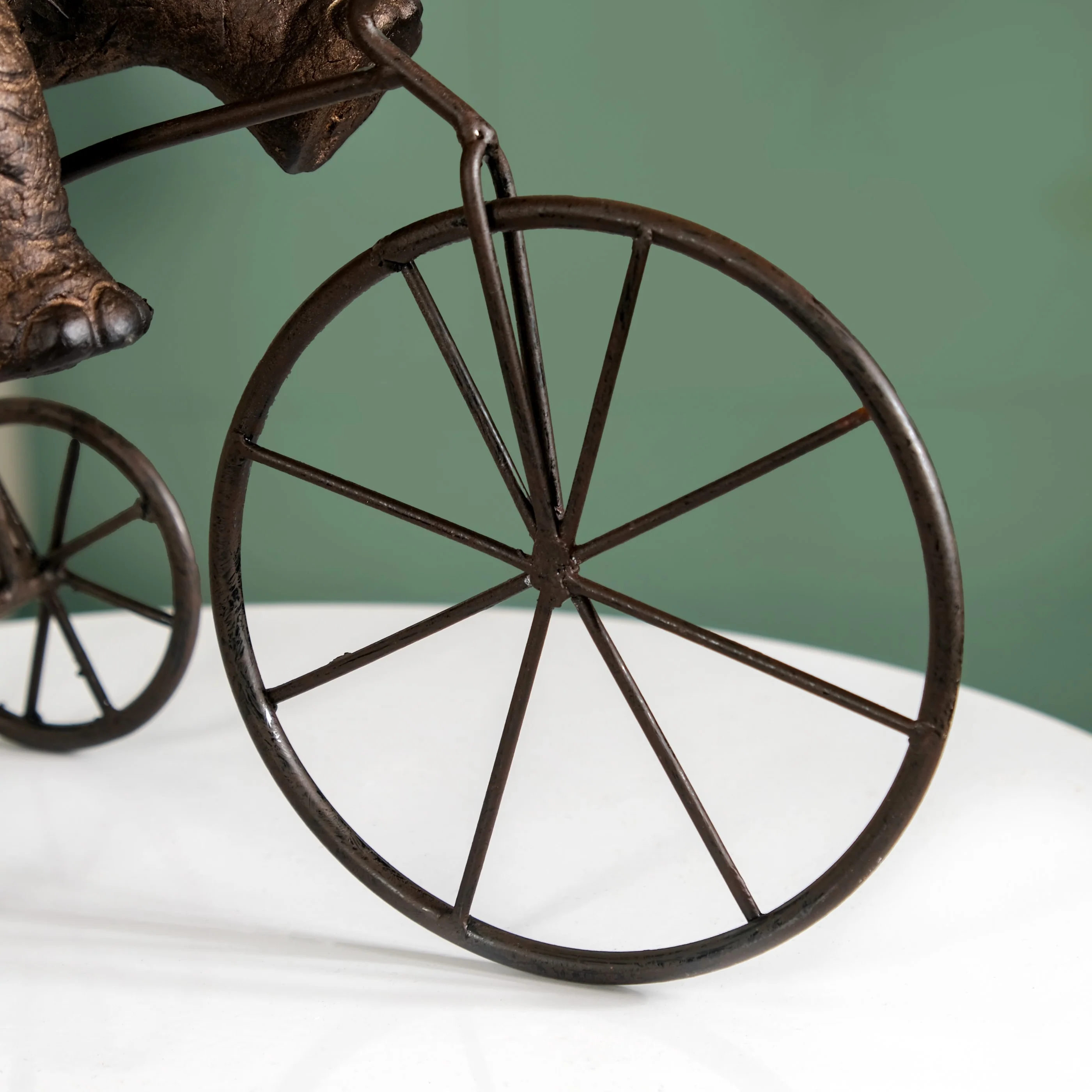 Decorative Cycling Elephant Figure - Image 7