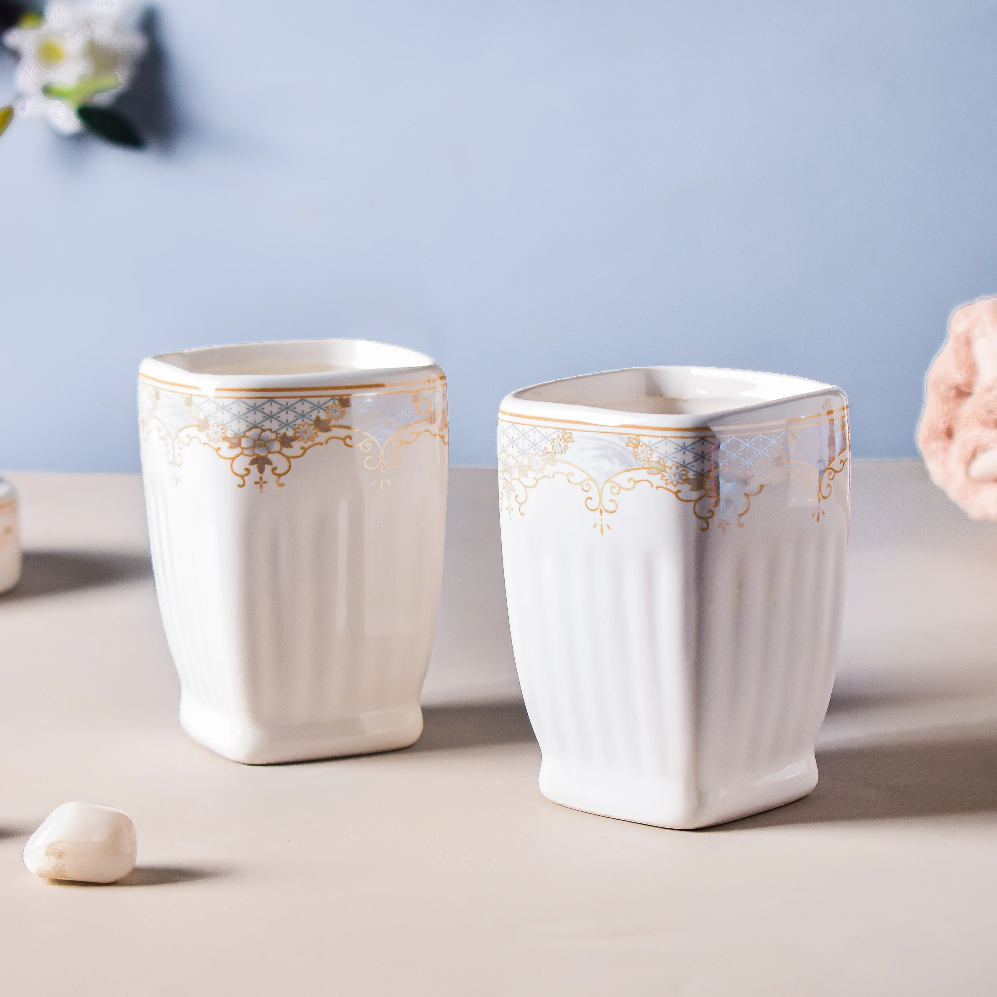 Delilah Vintage Ceramic Bath Set Of 5 - Image 3