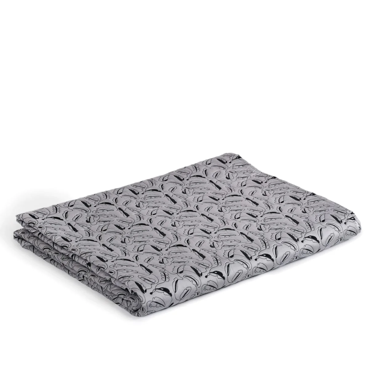 Designer King Size Bed Cover Grey - Image 9