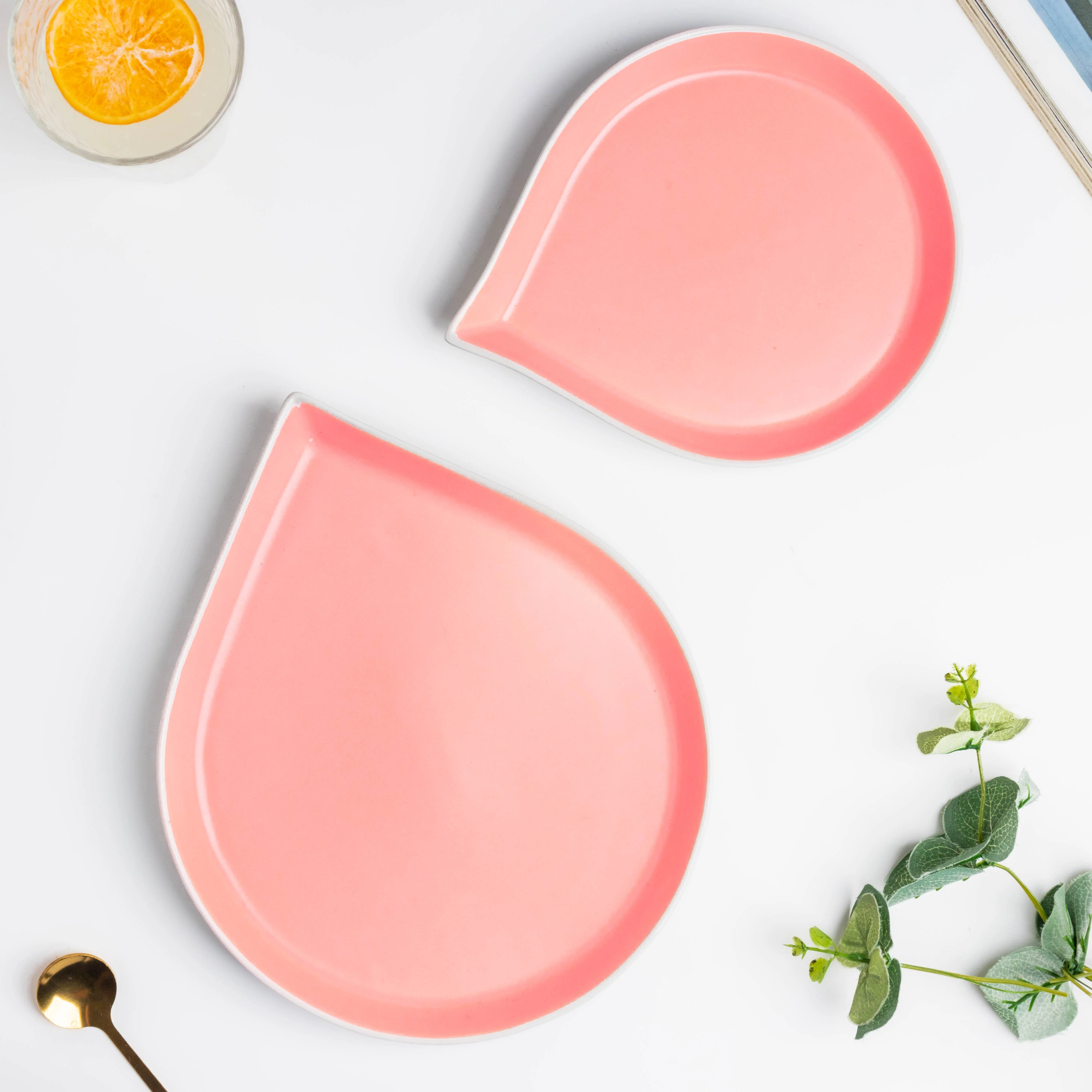 Dew Pink Snack Plate 8 Inch - Image 5