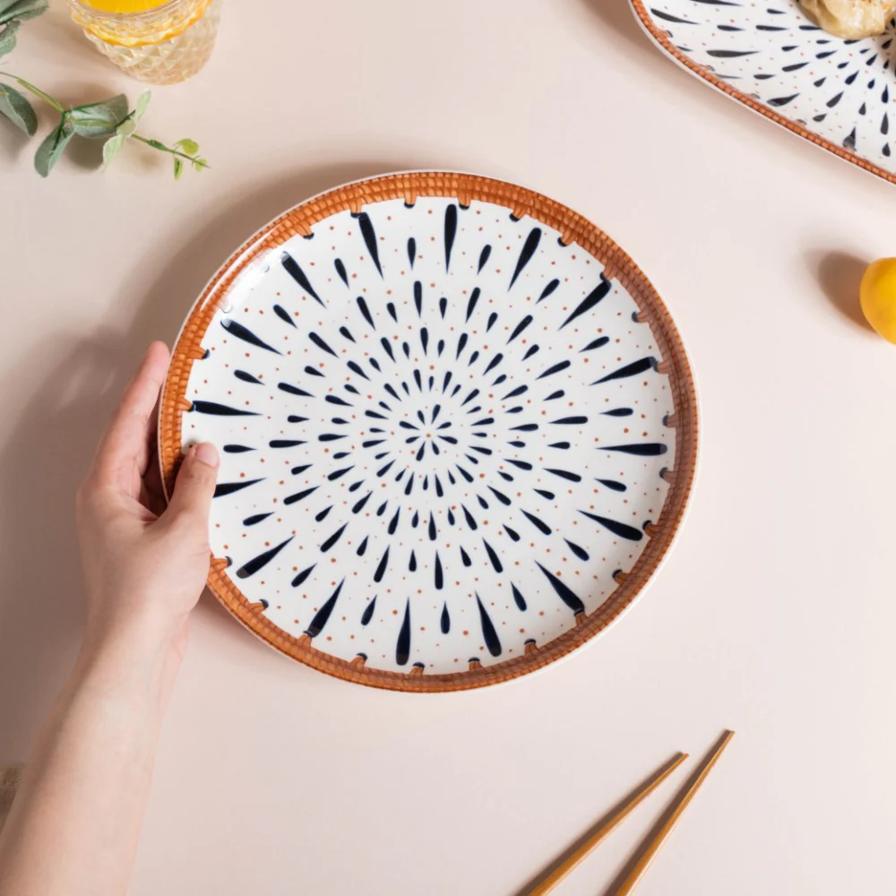 Dewdrop Ceramic Dinner Plate 10 Inch - Image 2