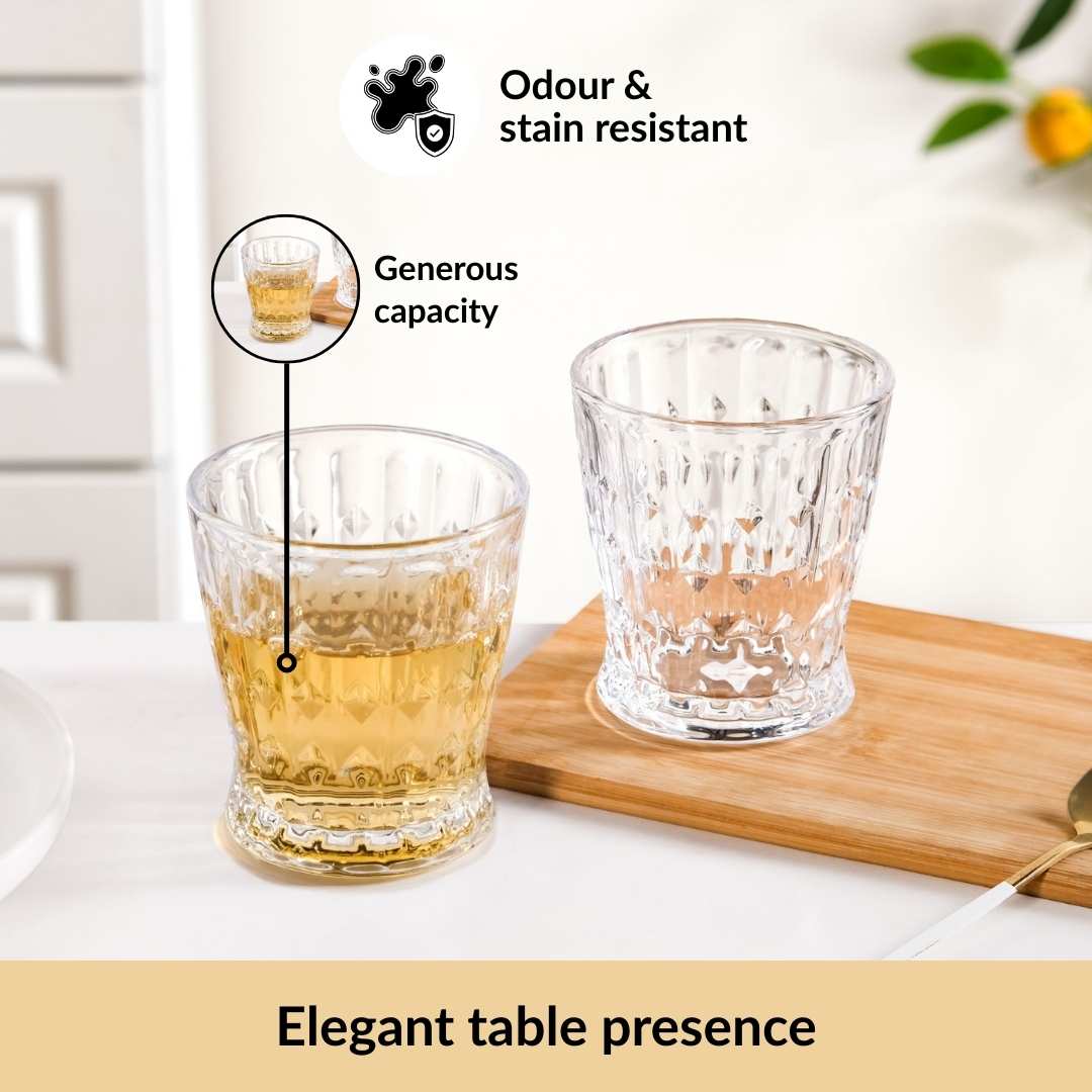 Diamond Patterned Drinking Tumbler Set Of 6 245ml - Image 4