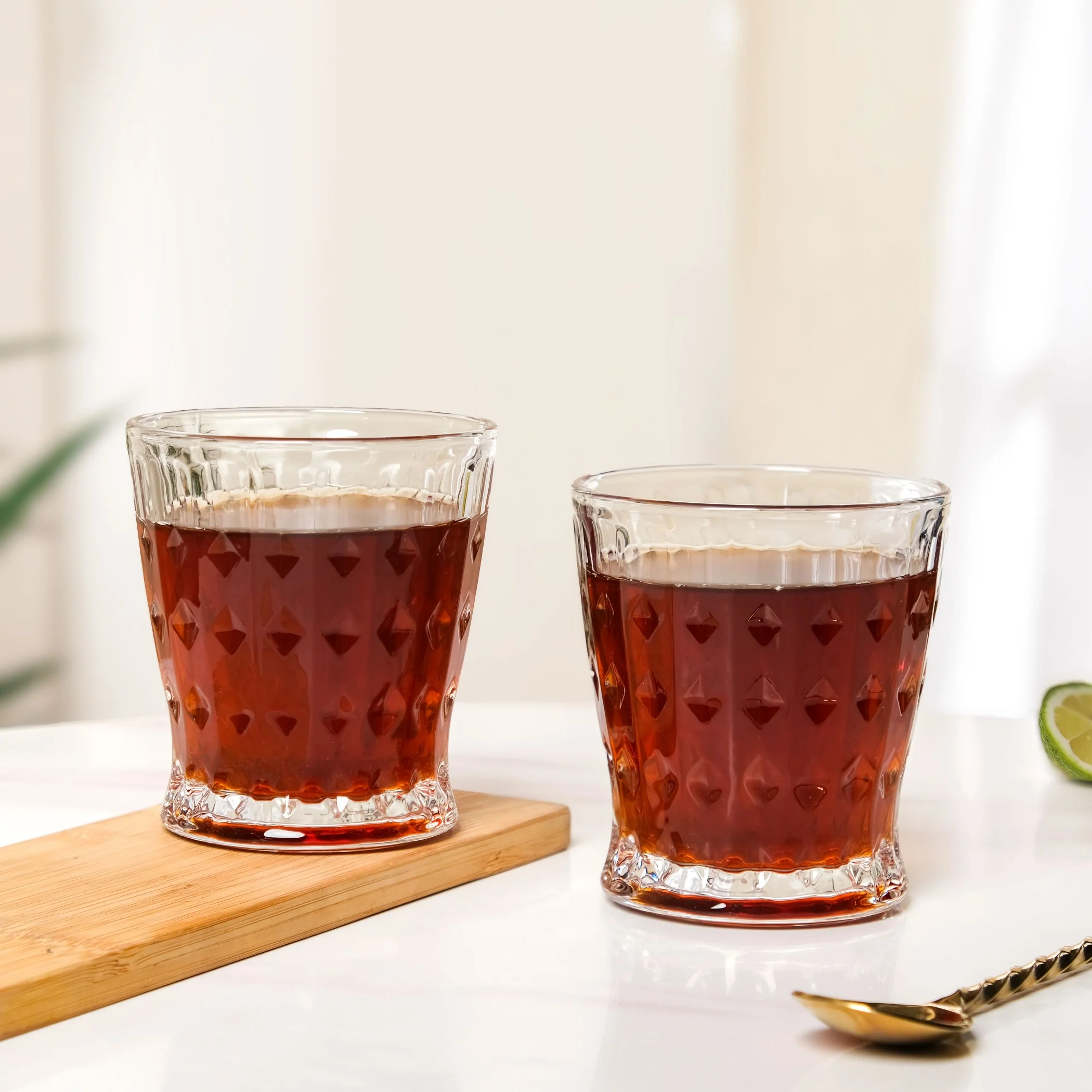 Diamond Patterned Drinking Tumbler Set Of 6 245ml - Image 9