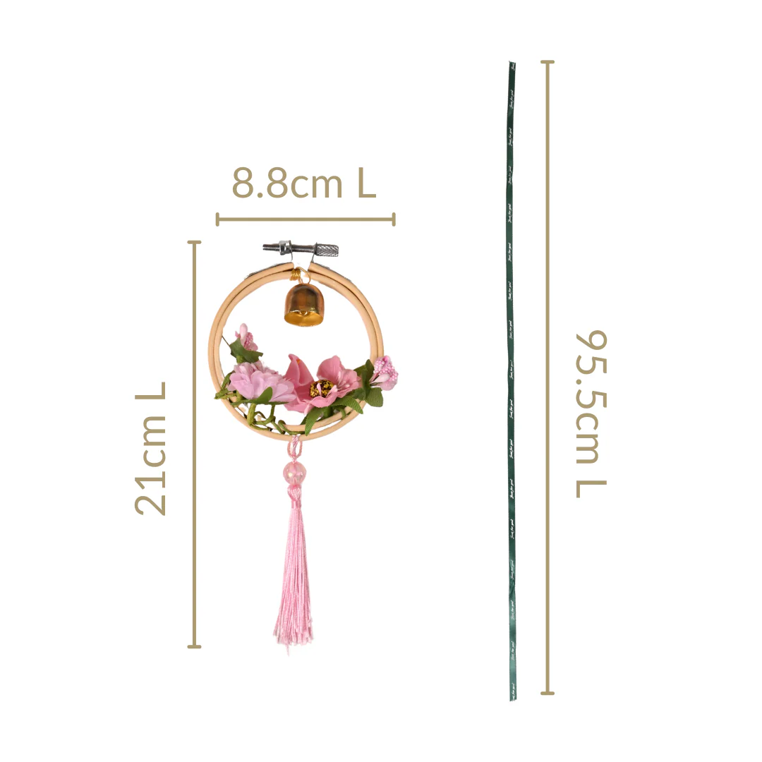 DIY Floral Swinging Car Ornament Pink - Image 4