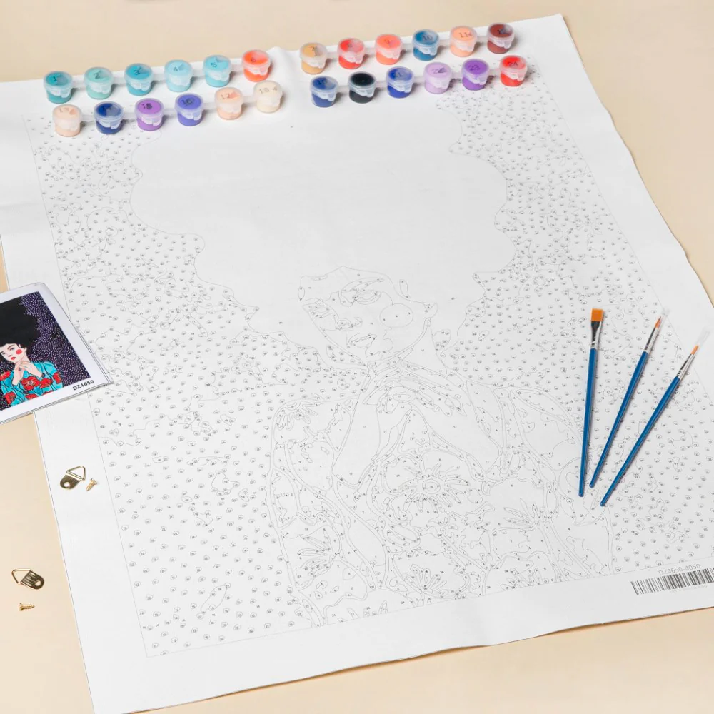 DIY Painting By Numbers Kit Thoughtful Girl - Image 6