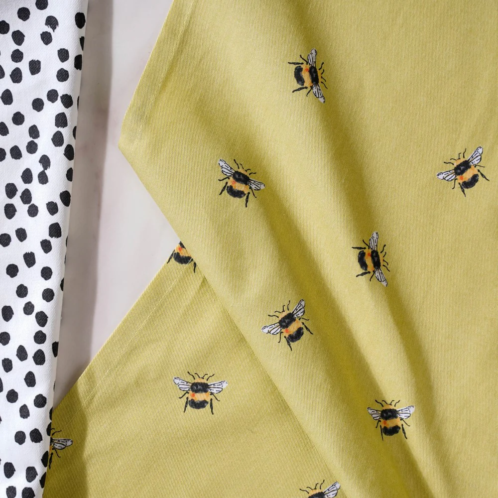 Dots and Bees Printed Cotton Tea Towel Of 2 - Image 10