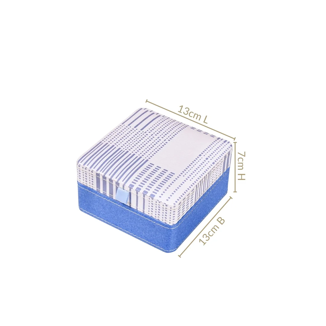 Dots And Dash Multi Section Jewellery Box With Mirror - Image 4