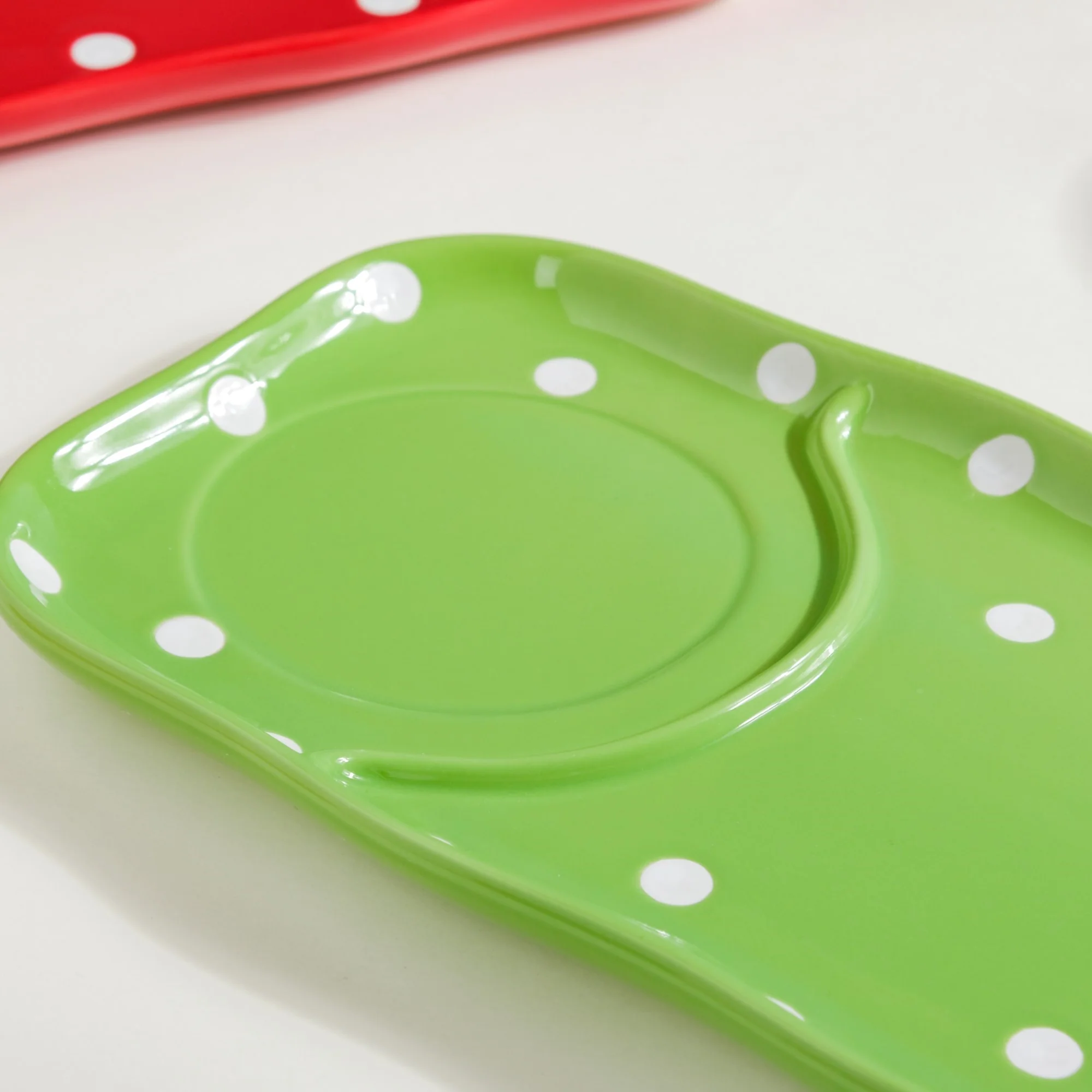 Dots Soup Plate Green - Image 7