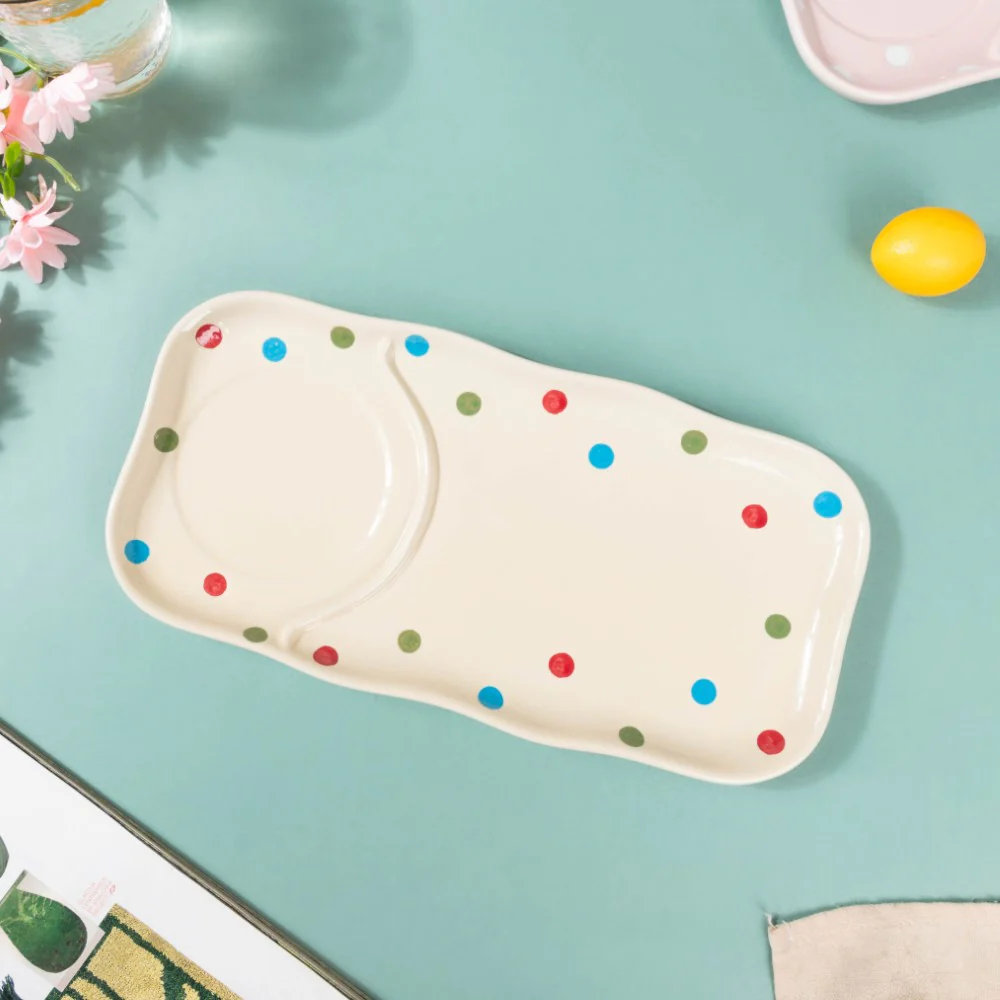Dots Soup Plate White - Image 4
