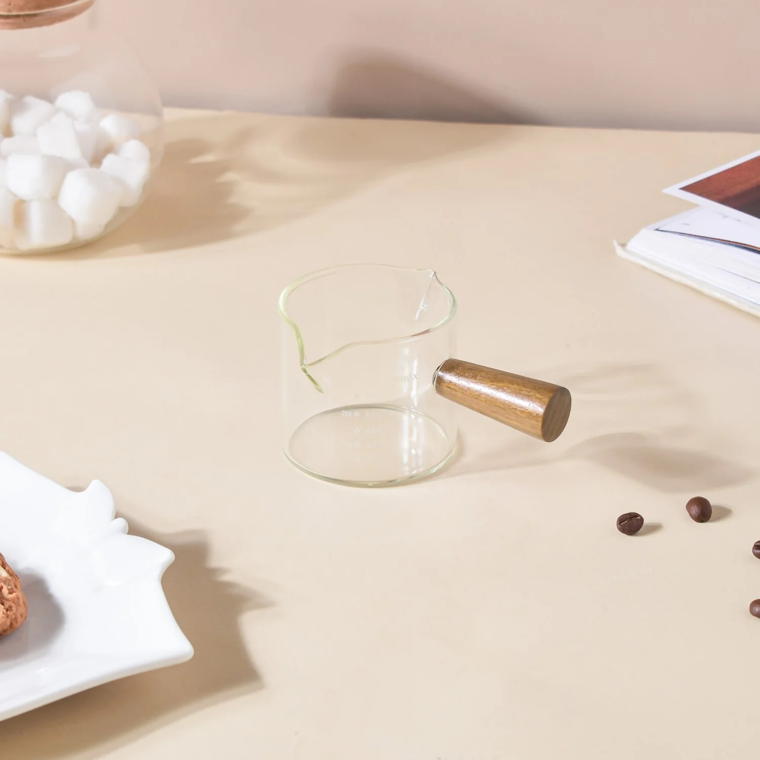 Double Mouth Glass Measuring Cup With Handle - Image 7