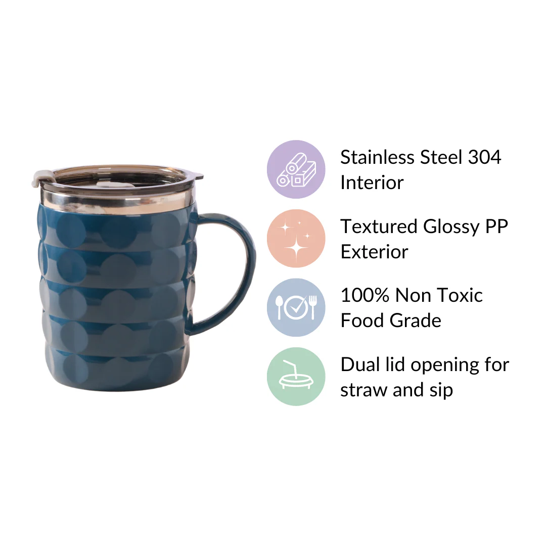 Stylish Travel Mug For Car Blue 400ml - Image 5
