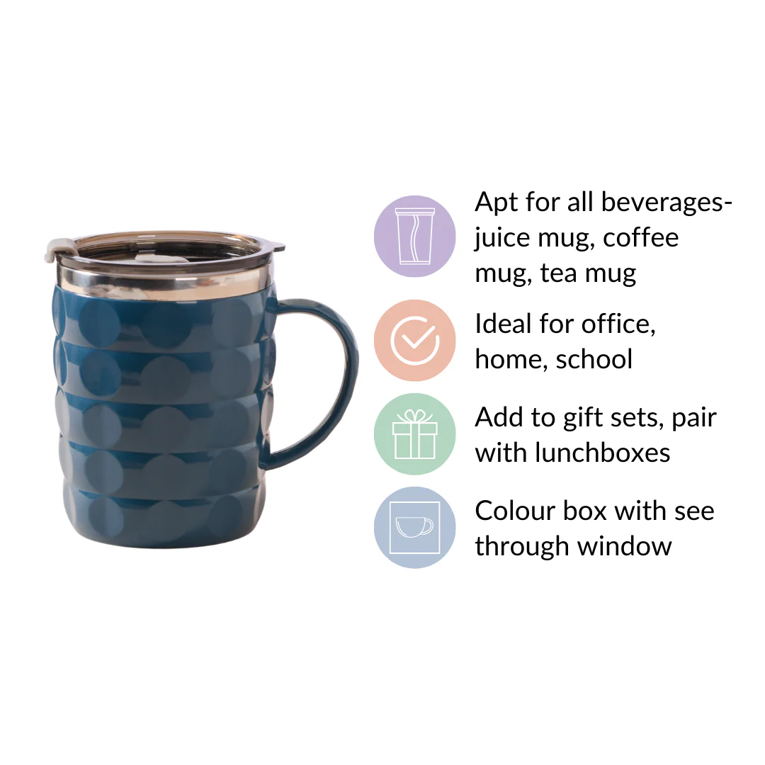 Stylish Travel Mug For Car Blue 400ml - Image 7