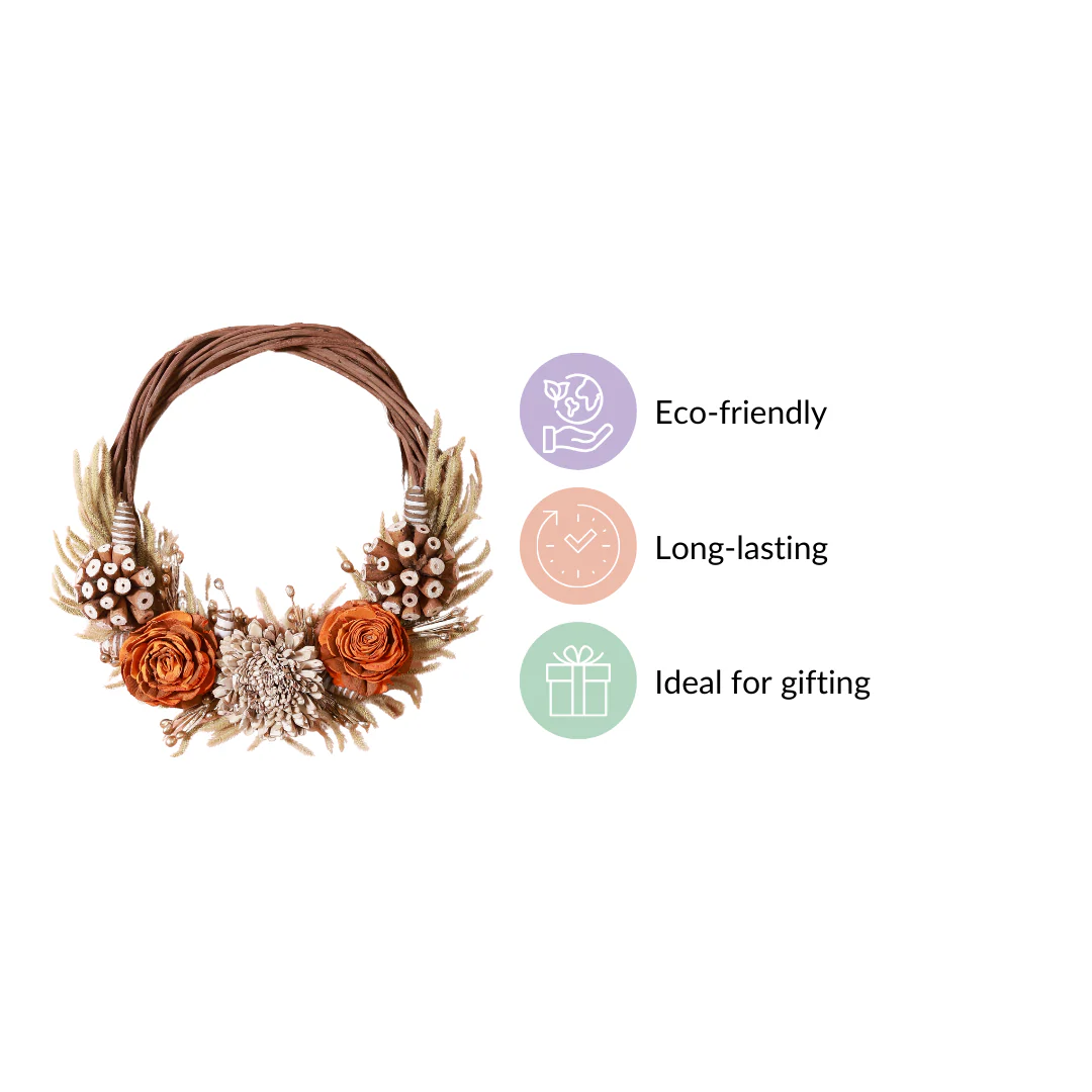 Dried Flower Wreath For Fall Decor - Image 6