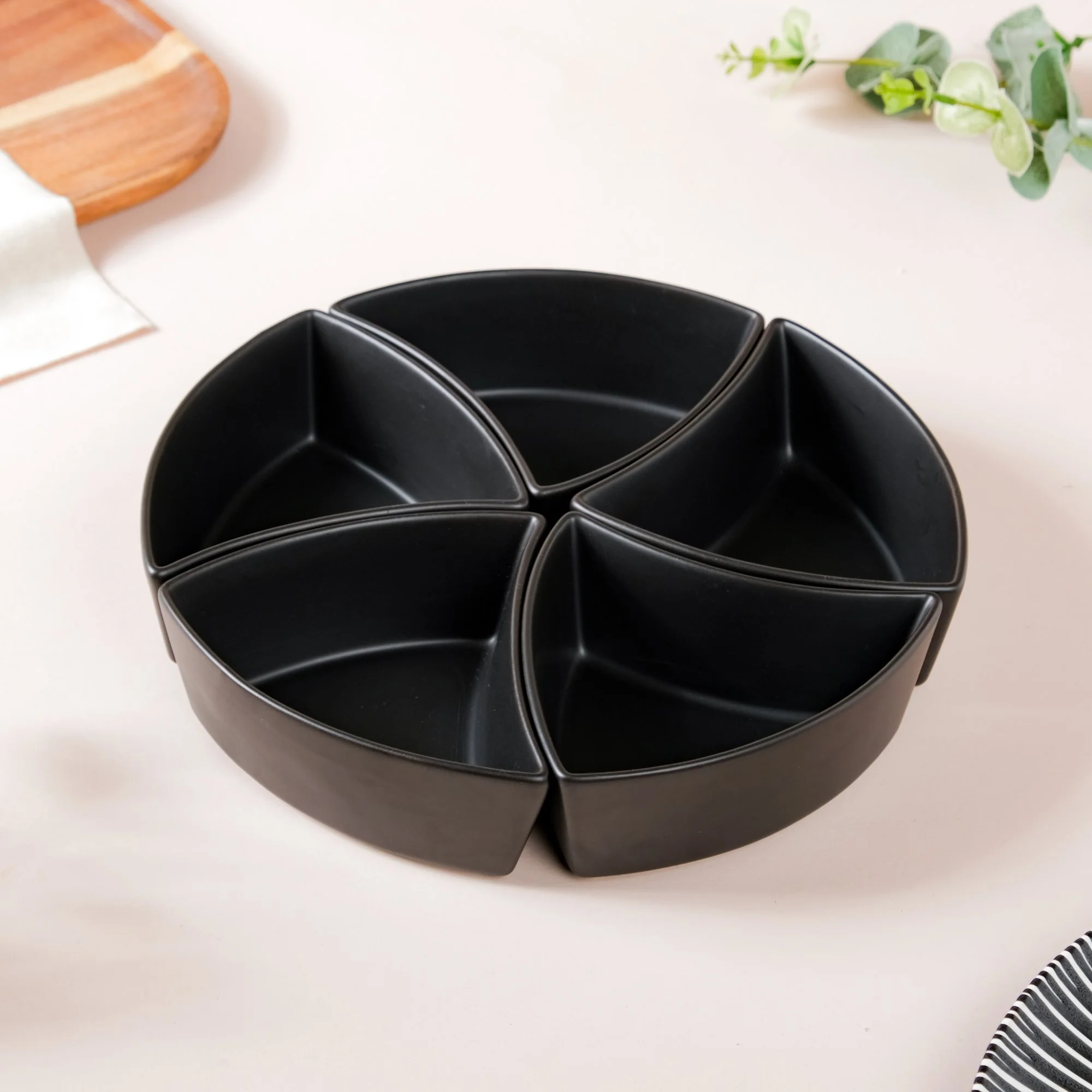 Dry Fruit Bowl Black Set Of 5 200 ml - Image 3
