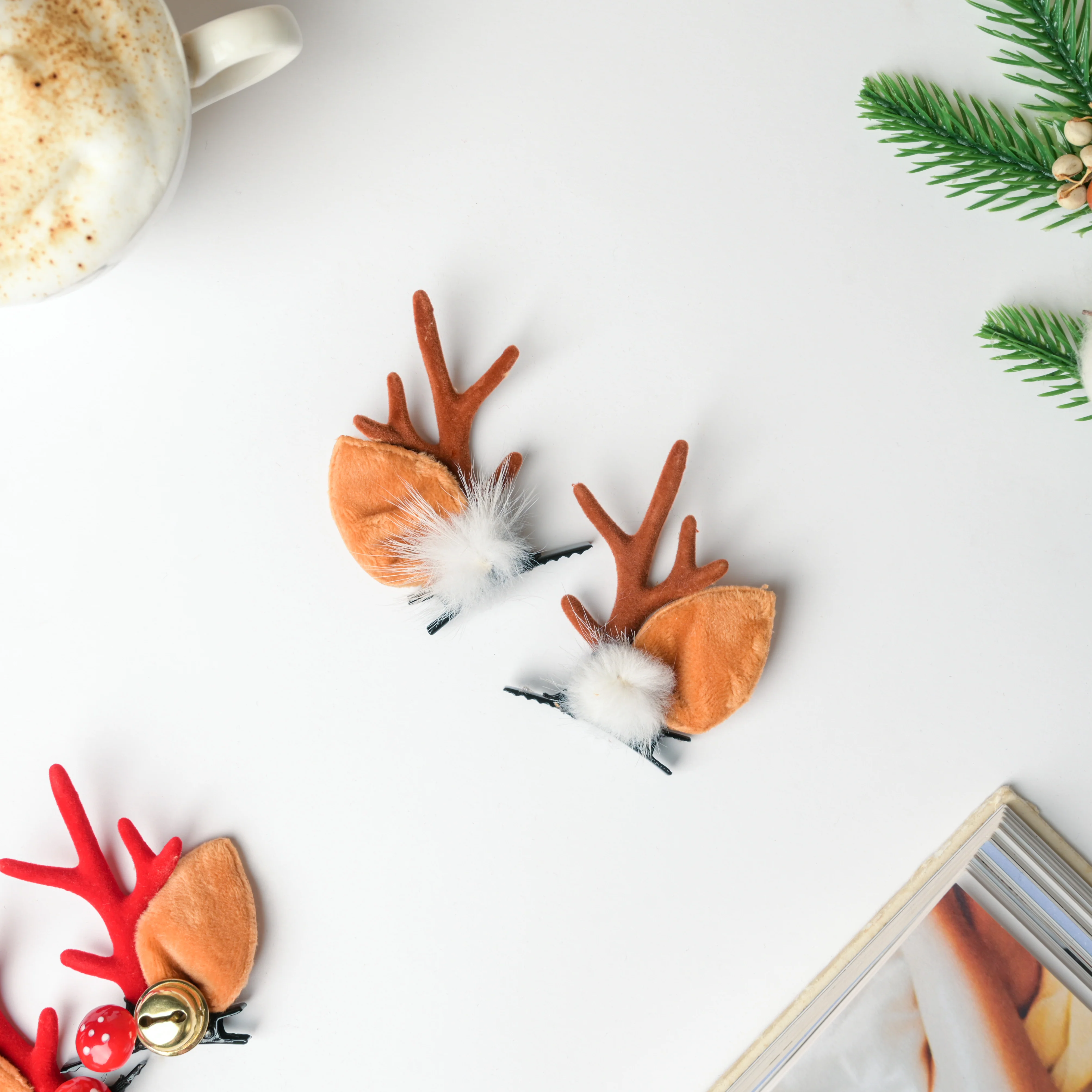 Ears Of Reindeer Christmas Hairpin Set of 2 - Image 5