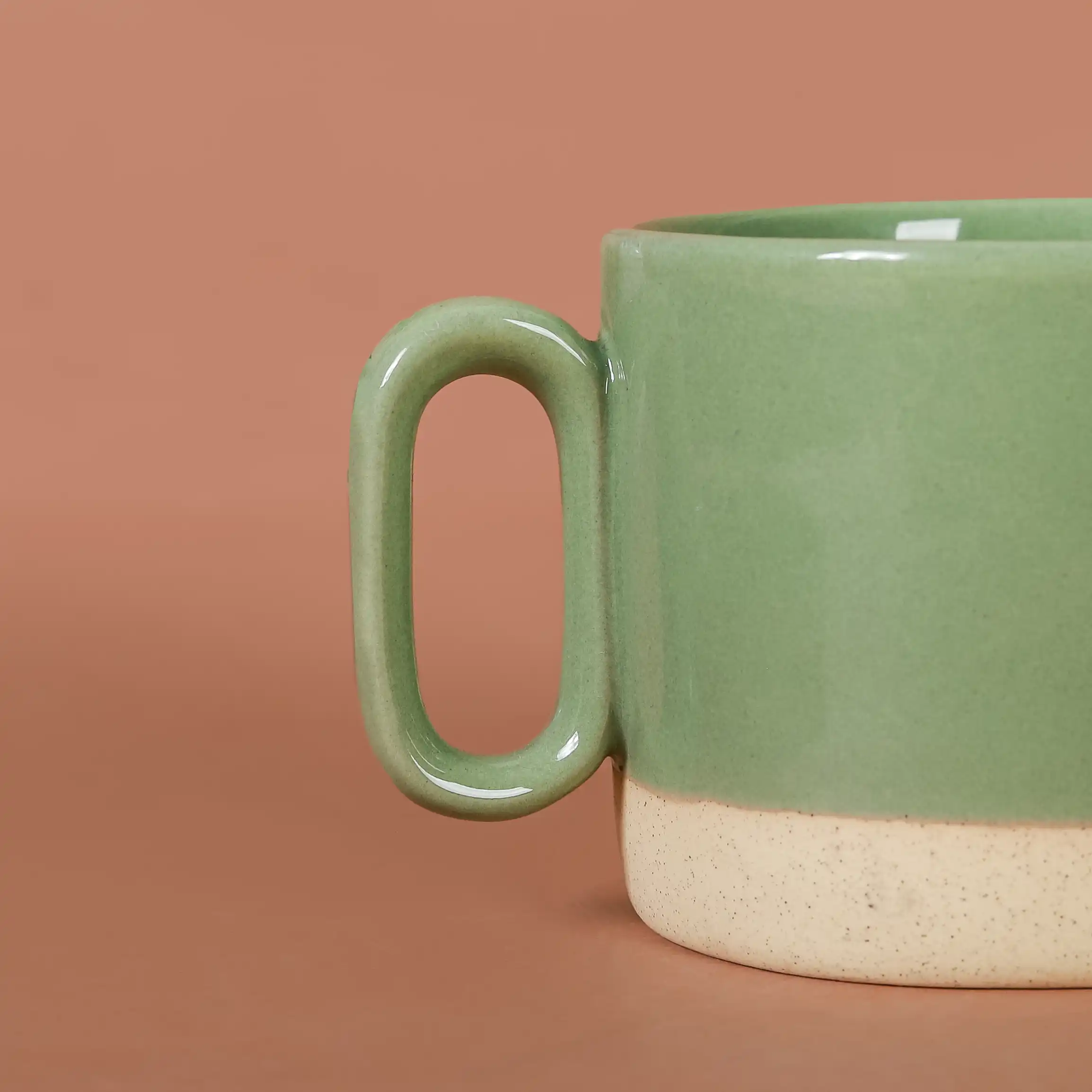 Earthy Clay Cup And Saucer Set Of 6 Sage Green 100ml - Image 10
