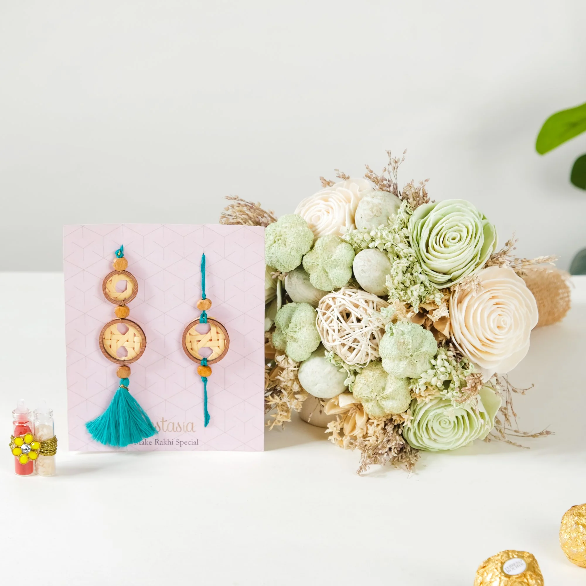 Eco-friendly Bouquet Raksha Bandhan Gift Set Of 4 - Image 5