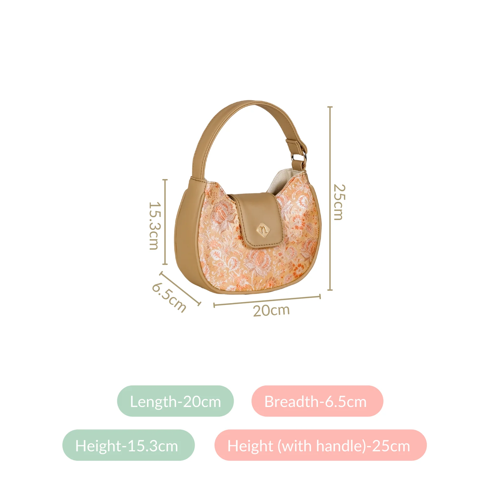 Eden Moon Handbag For Women Beige - Image 5