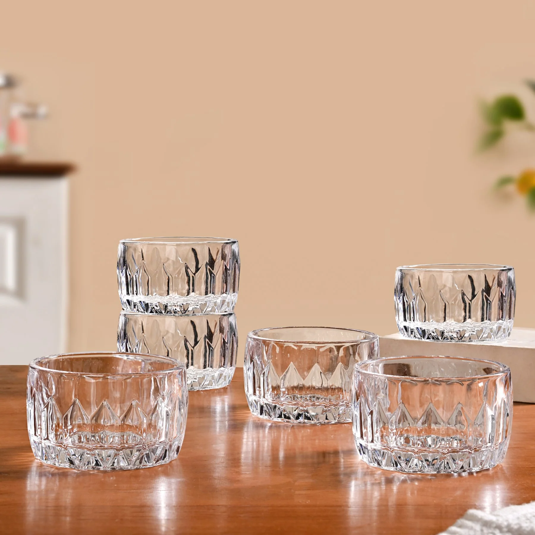 Embossed Side Bowl Set Of 6 160ml