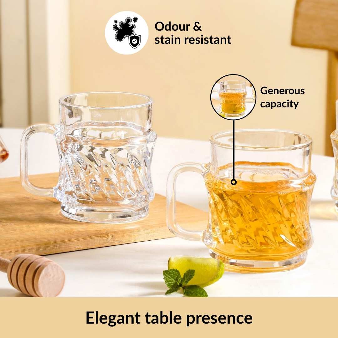 Embossed Tea Cup Set Of 6 165ml - Image 4